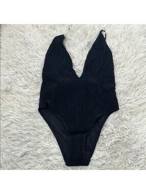 Revolve Minkpink Lush Shirred One Piece in Black
